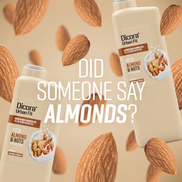 Sữa tắm Dicora Urban Fit Almonds & Nuts Vitamin B Hạnh Nhân & Các Loại Hạt 750ml