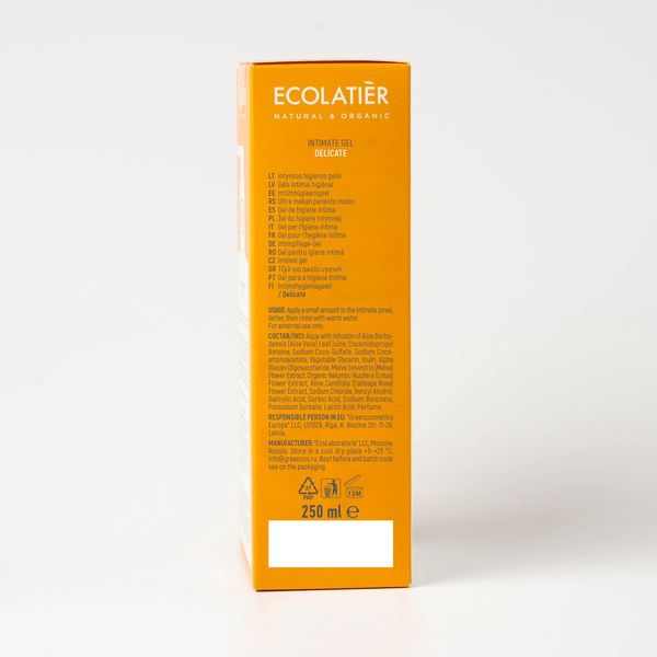 Dung dịch vệ sinh ECOLATIER Delicate dùng cho thời kỳ nhạy cảm 250ml