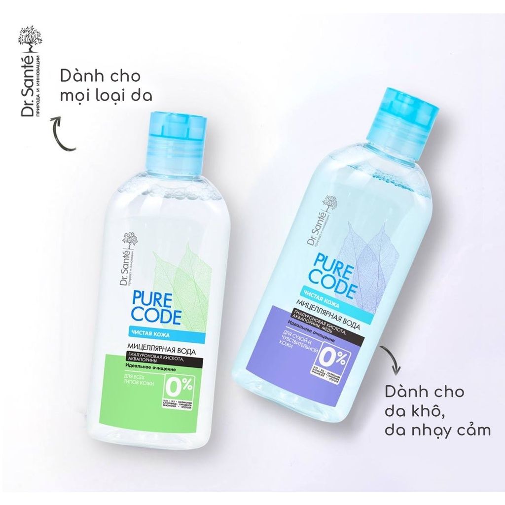 Nước tẩy trang Dr. Sante Pure Code micellar dành cho mọi loại da - Bio ...