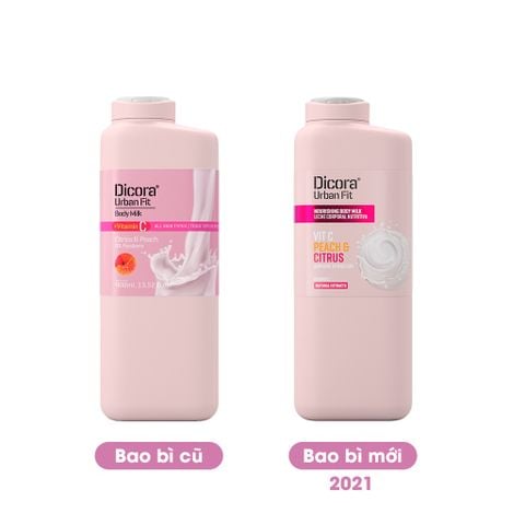 Sữa dưỡng thể Dicora Urban Fit Citrics & Peach Vitamin C 400ml