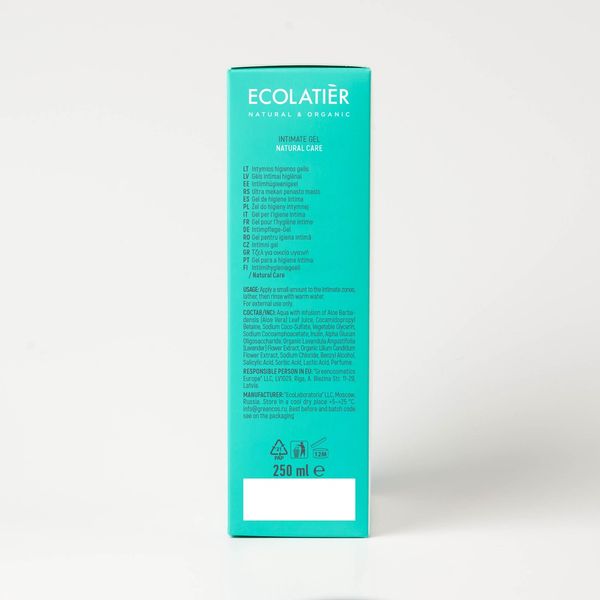 Dung dịch vệ sinh ECOLATIER Natural Care chăm sóc nhẹ nhàng 250ml