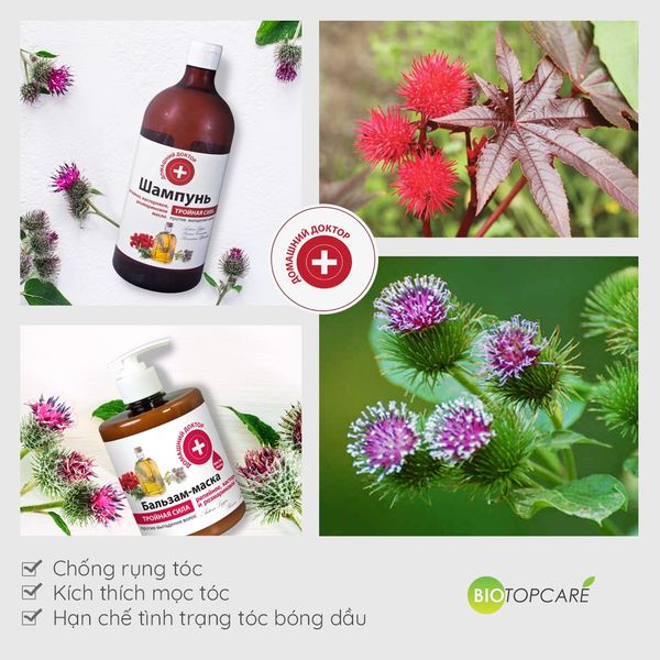 Dầu xả Domashnij Doctor ba tác động chống rụng tóc 500ml