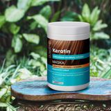 Kem ủ xả Dr. Sante Keratin phục hồi cấu trúc tóc 1000ml