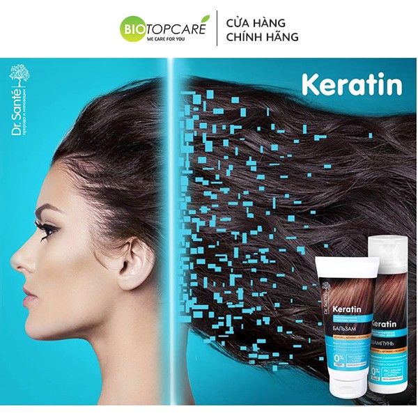 Dầu gội Keratin phục hồi cấu trúc tóc hư tổn 250ml
