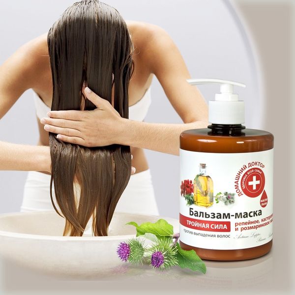 Dầu xả Domashnij Doctor ba tác động chống rụng tóc 500ml