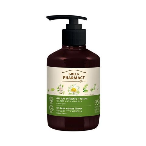 Dung Dịch Vệ Sinh Phụ Nữ Green Pharmacy Kháng Khuẩn Cây Trà 370ml