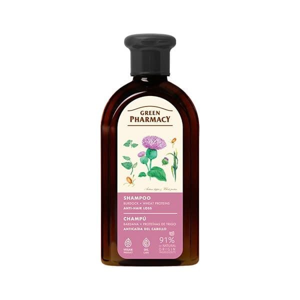 Dầu gội Green Pharmacy chống rụng tóc cây ngưu bàng và protein lúa mì 350ml