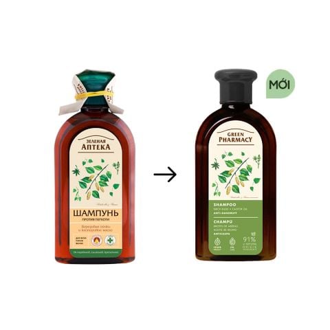 Dầu gội Green Pharmacy ngăn ngừa gàu chiết xuất nụ bạch dương 350ml