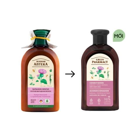 Dầu xả Green Pharmacy chống rụng tóc cây ngưu bàng và protein lúa mì 300ml