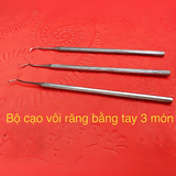  Bộ cạo vôi 3 món, dụng cụ nha khoa chuyên dụng, hỗ trợ vệ sinh răng miệng hiệu quả 