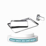  Khay inox nhiều kích cỡ, dùng để đựng dụng cụ y tế, chất liệu inox, sản xuất tại Việt Nam 