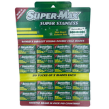  Lưỡi lam, hộp 100 lưỡi, thương hiệu Super Max, sản xuất tại Trung Quốc, sắc bén và bền bỉ 