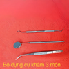  Bộ dụng cụ khám nha khoa 3 món, hỗ trợ kiểm tra và vệ sinh răng miệng, thiết kế tiện dụng 