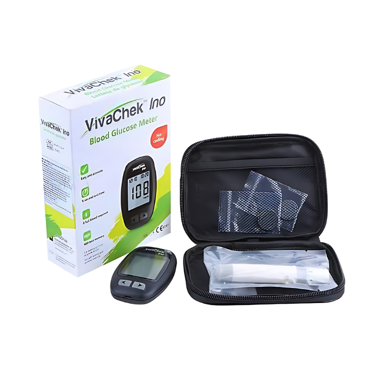  Máy đo đường huyết VivaCheck,( tặng kèm 50 que thử và 50 kim thử), đo đường huyết chính xác, tiện dụng 