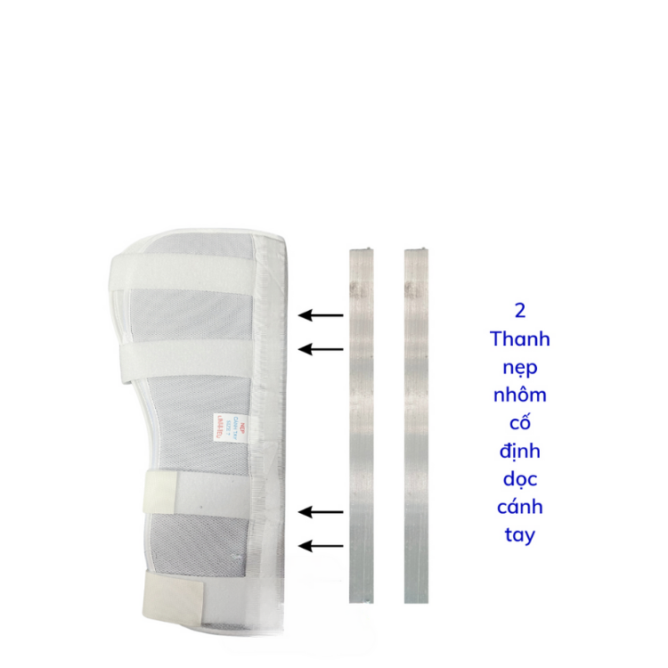  Nẹp cẳng tay dài 6TP-9TP, hỗ trợ cố định và phục hồi chấn thương, thương hiệu Linh Hiếu, sản xuất tại Việt Nam 