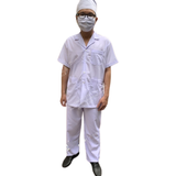  Áo Blouse (Blue) Bác Sĩ Tay Ngắn, Tay Dài Mỏng Nhẹ, Thoáng Mát, Thấm Hút Mồ Hôi Tốt Cho Nam 