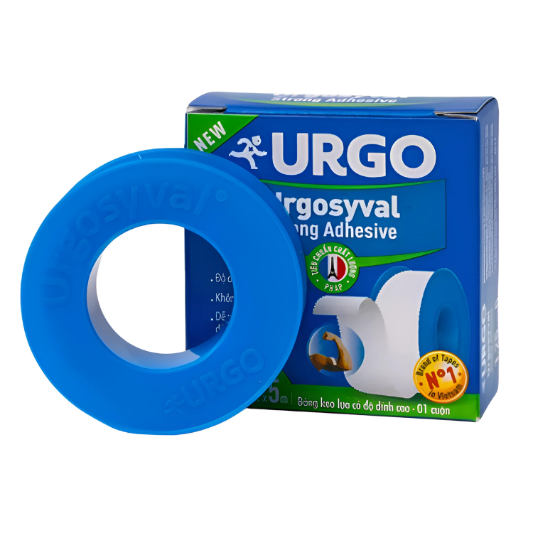  Băng keo lụa 1.25x5, cuộn tiện dụng, sản xuất tại Thái Lan, thương hiệu URGO 