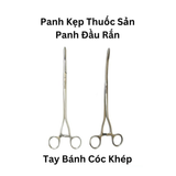  Panh kẹp thuốc sản, panh đầu rắn, dụng cụ y tế chuyên dụng, sản xuất tại Pakistan 