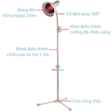  Đèn gù chân cao, đèn gù hồng ngoại chân cao, thương hiệu Thành Nhân, sản xuất tại Việt Nam 