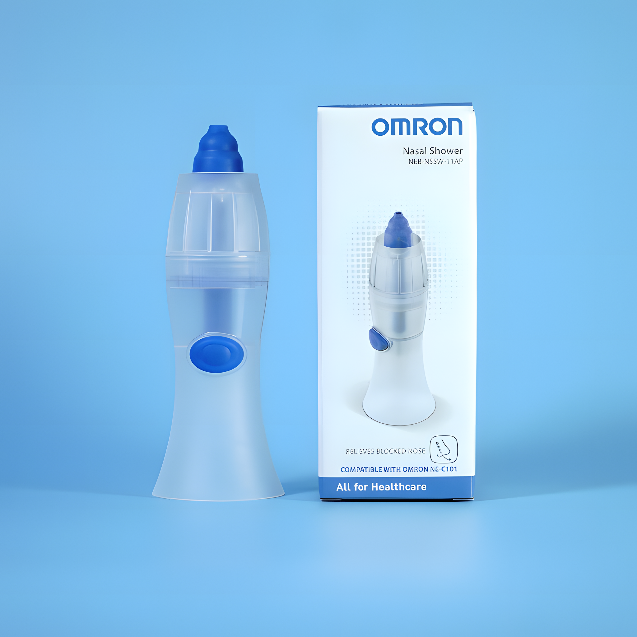  Dụng cụ rửa mũi máy xông khí dung, thương hiệu Omron, sản xuất tại Ý 