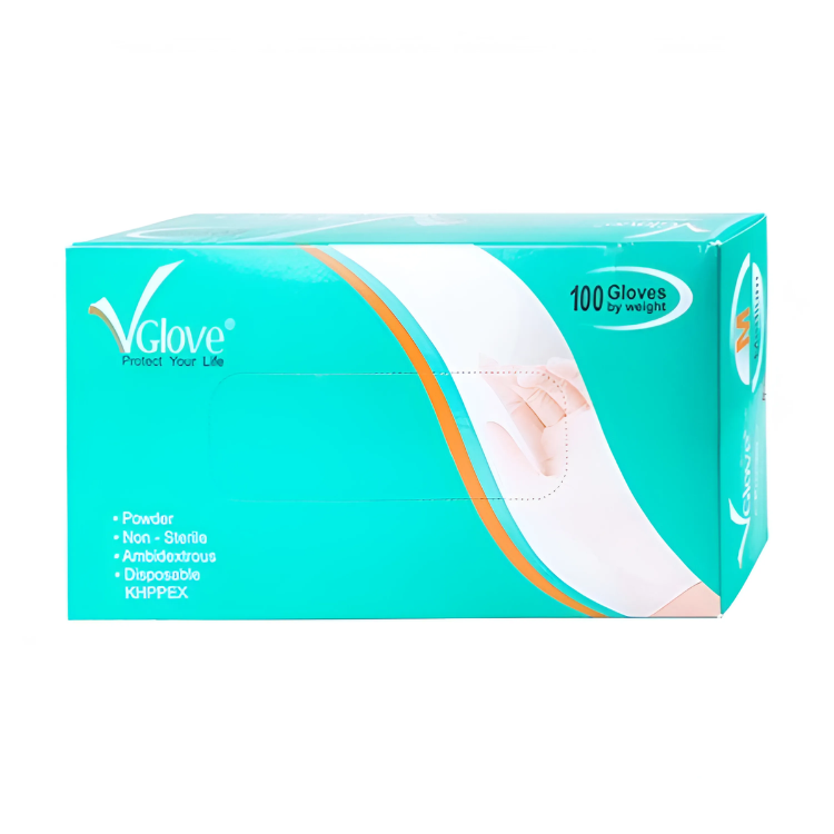  Găng tay có bột size M, chuyên dùng cho spa, y tế, thực phẩm, phun xăm, thương hiệu Đỉnh Hưng Phát, sản xuất tại Việt Nam 