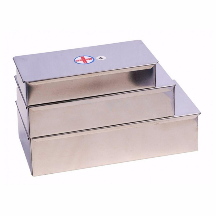  Hộp inox vuông, chất liệu bền bỉ, dễ vệ sinh, dùng trong y tế và gia đình 