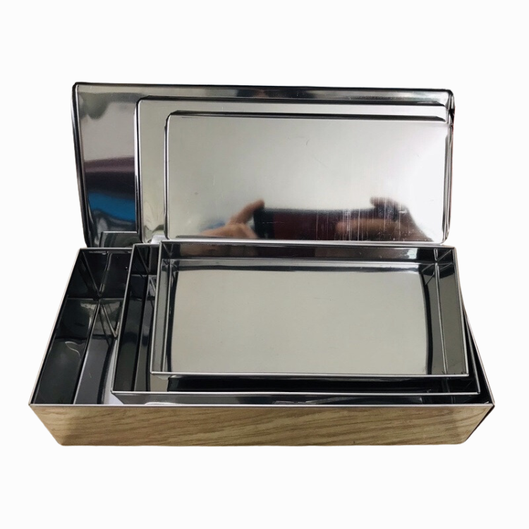  Hộp inox vuông, chất liệu bền bỉ, dễ vệ sinh, dùng trong y tế và gia đình 