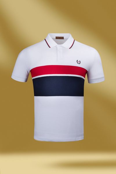 Áo Polo Trắng Kẻ Đỏ Đen - Ap103T