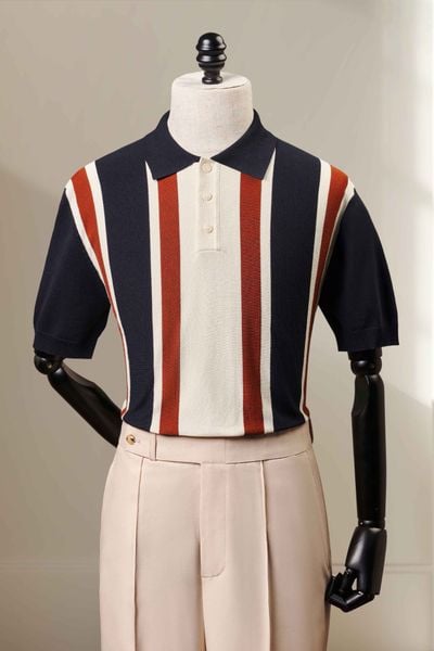 Áo mongtoghi xanh than sọc nâu - AP213