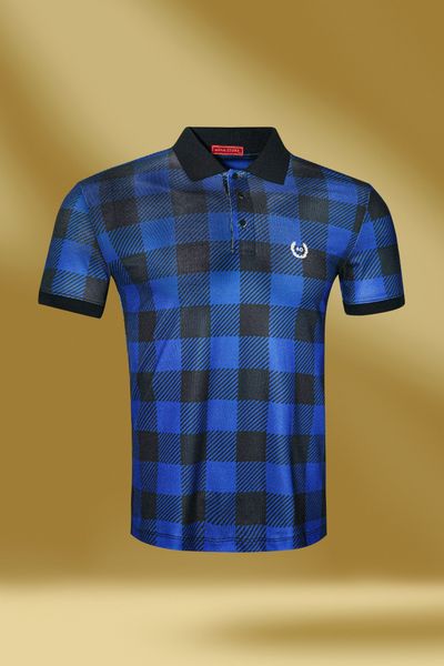 Áo Polo Xanh Kẻ Caro - Ap053