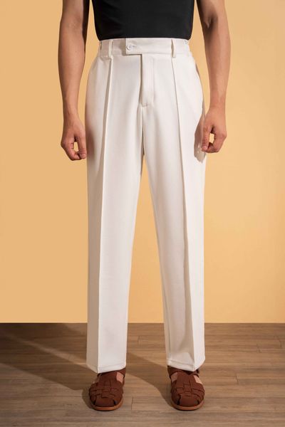 Quần trousers trắng trơn - QSN002