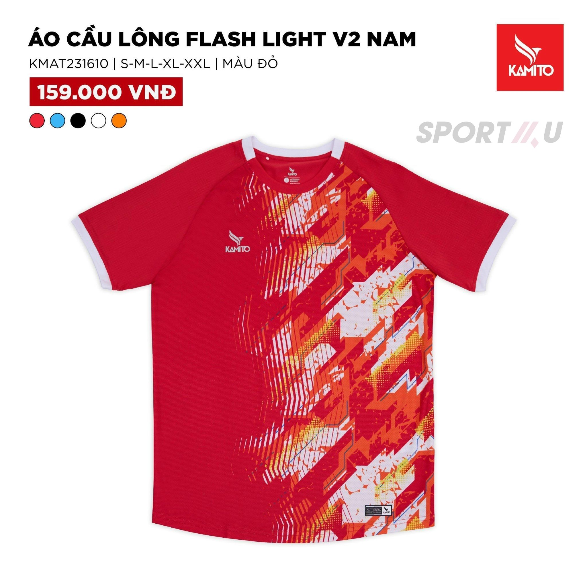  Áo Cầu Lông Nam Kamito Flash Light V2 Đỏ 