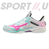 Giày Cầu Lông Mizuno WAVE CLAW NEO 2 71 Trắng Hồng Xanh 