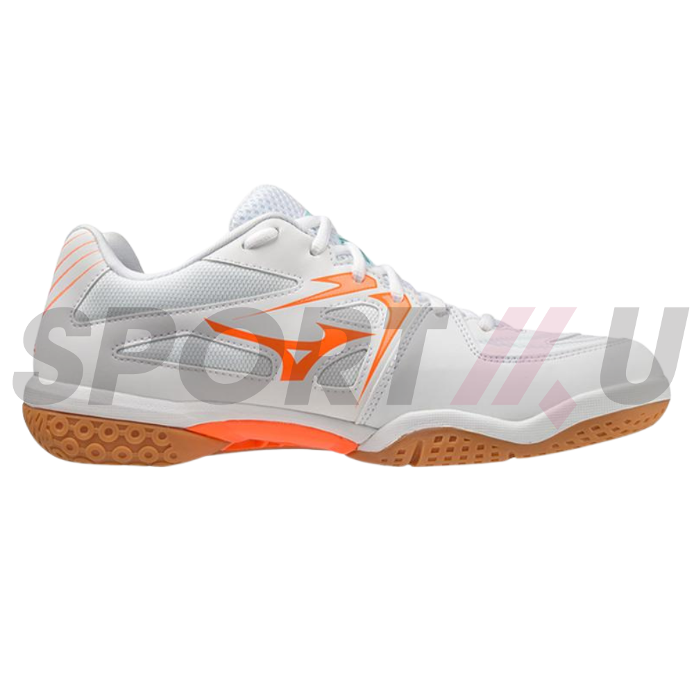  Giày Cầu Lông Mizuno WAVE FANG NX Trắng Xanh Cam 
