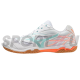  Giày Cầu Lông Mizuno WAVE FANG NX Trắng Xanh Cam 