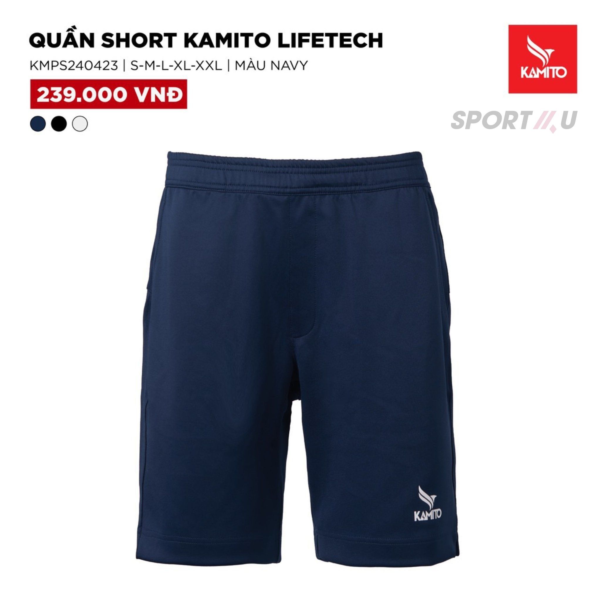  Quần Cầu Lông Nam Kamito LifeTech Navy 