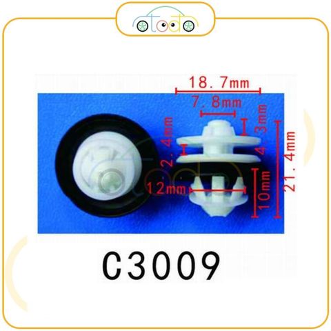 Chốt nhựa C3009 dùng cho xe Audi/ Volkswagen sản xuất với độ chính xác cao