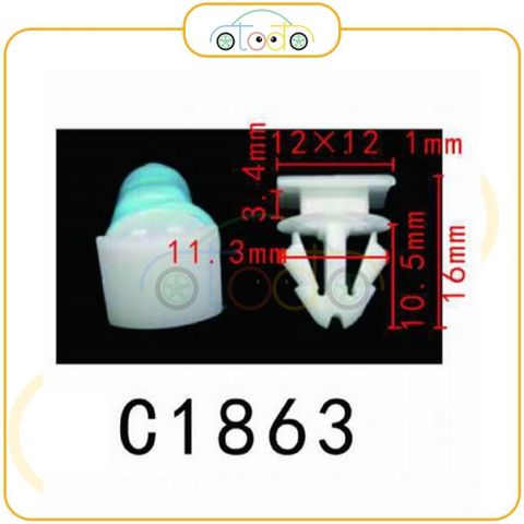 Chốt nhựa C1863 dùng cho xe Audi sản xuất với độ chính xác cao