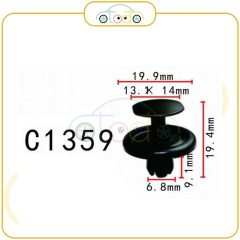 Chốt nhựa C1359 dùng cho xe Toyota sản xuất với độ chính xác cao