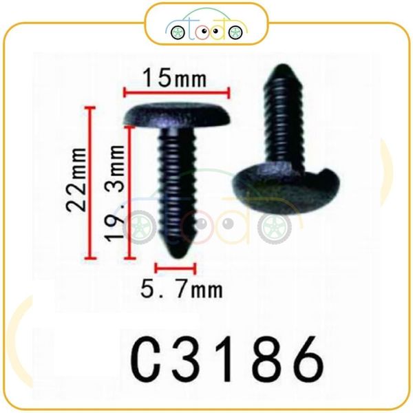 Chốt nhựa C3186 dùng cho xe Volkswagen sản xuất với độ chính xác cao