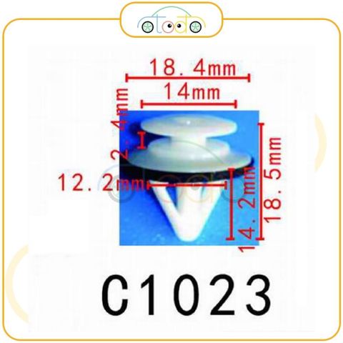 Chốt nhựa C1023 dùng cho xe Mazda sản xuất với độ chính xác cao