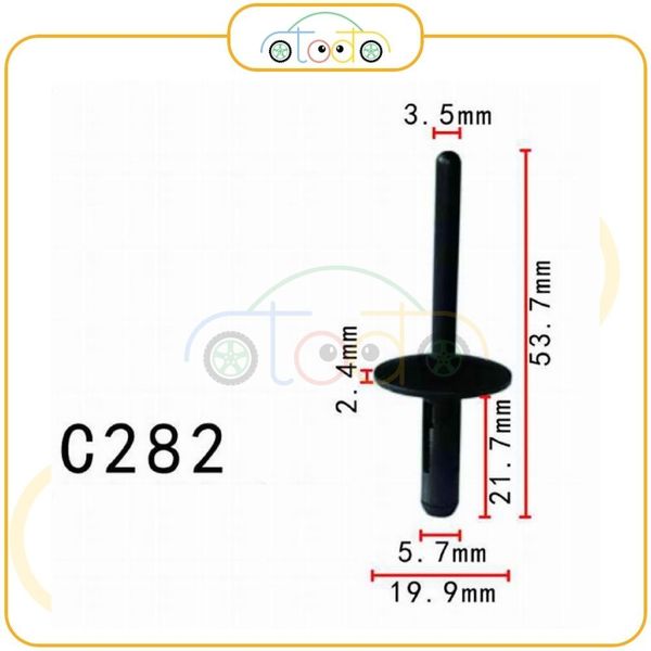 Chốt nhựa C282 dùng cho xe BMW sản xuất với độ chính xác cao