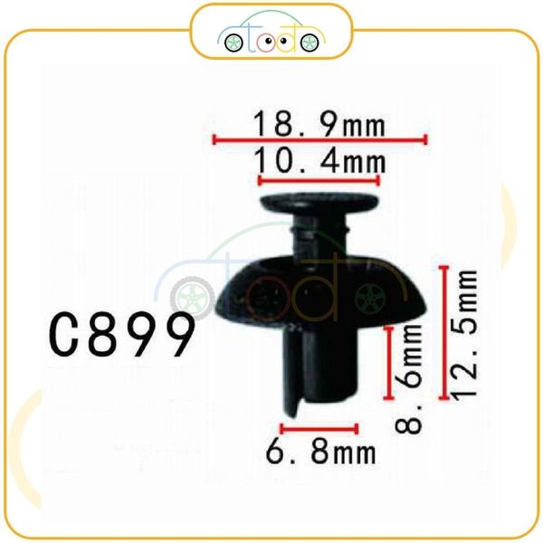 Chốt nhựa C899 dùng cho xe Toyota sản xuất với độ chính xác cao