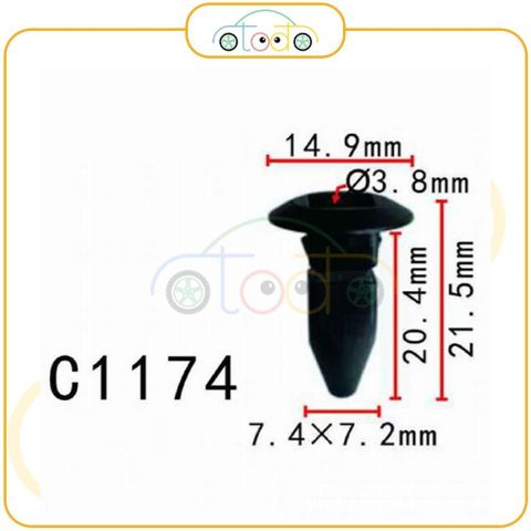 Chốt nhựa C1174 dùng cho xe Audi/ Volkswagen sản xuất với độ chính xác cao