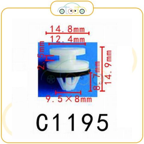 Chốt nhựa C1195 dùng cho xe Mercedes Benz/ Land Rover sản xuất với độ chính xác cao