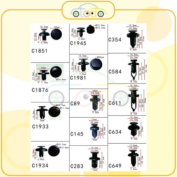 Chốt nhựa C1453 dùng cho xe Other sản xuất với độ chính xác cao