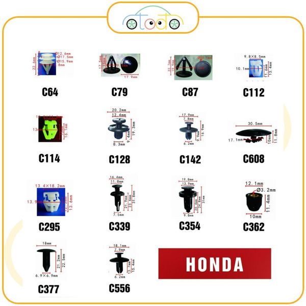 Chốt nhựa C1952 dùng cho xe Honda sản xuất với độ chính xác cao