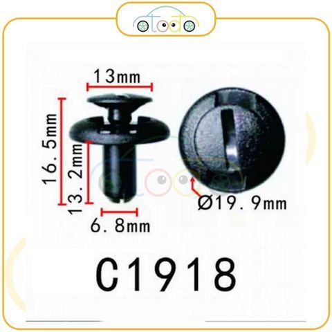 Chốt nhựa C1918 dùng cho xe Subaru sản xuất với độ chính xác cao