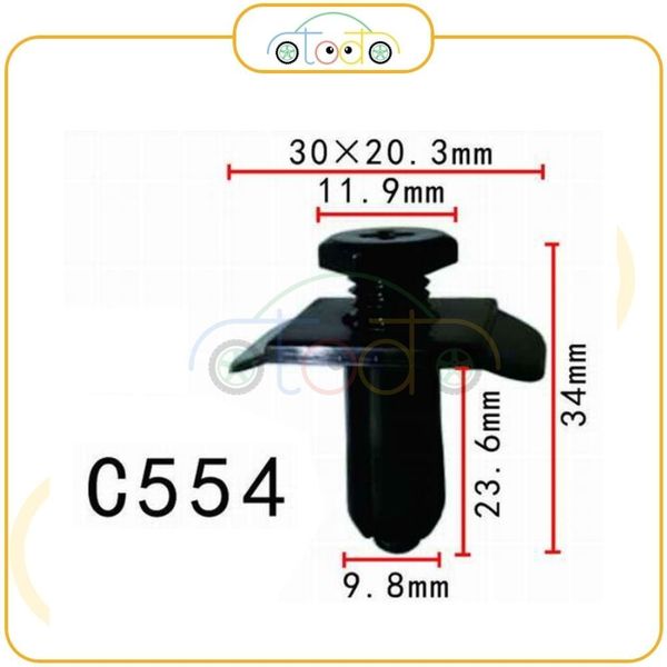 Chốt nhựa C554 dùng cho xe Ford/ Mazda sản xuất với độ chính xác cao