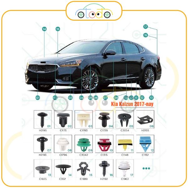 Chốt nhựa C1832 dùng cho xe Hyundai - Kia sản xuất với độ chính xác cao